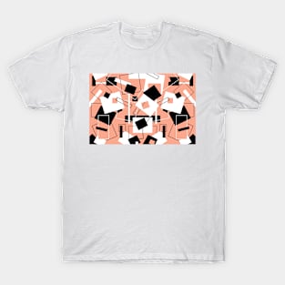 Black White & Peach 60's Style Variation T-Shirt